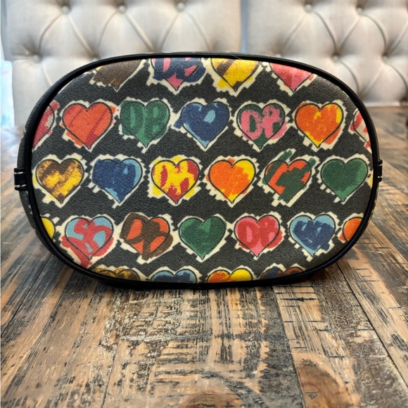 Dooney & Bourke Retro Crayon Doodle Rainbow Zipper Bag- EUC - Picture 4 of 12